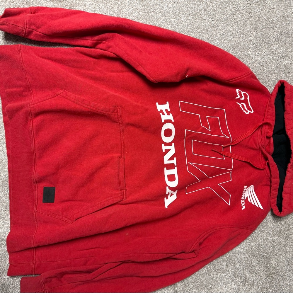 Fox Red Hoodie with Honda Logo